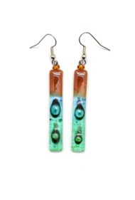 Long Glass Stick Earrings